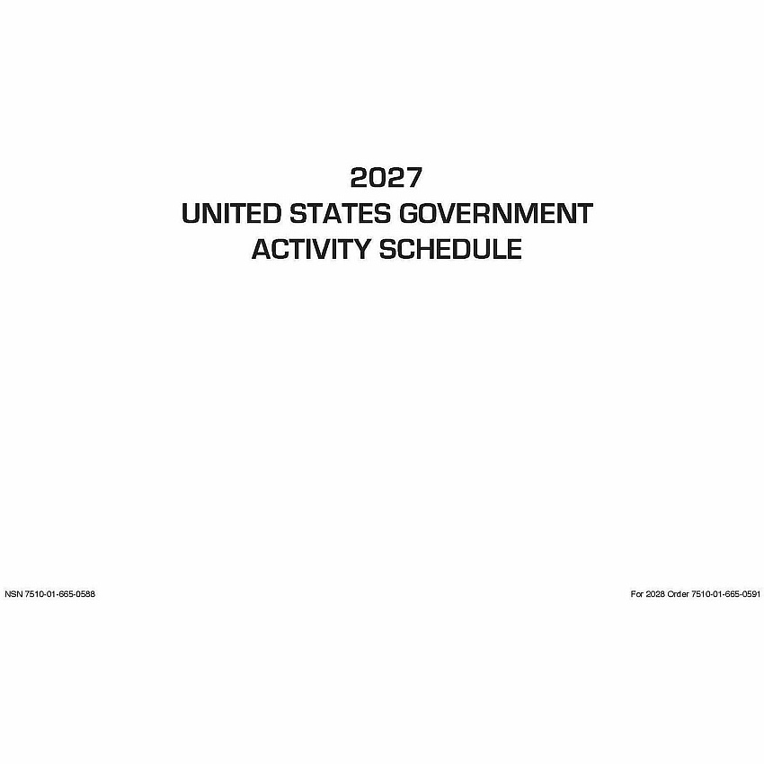 Unicor Flip Style Activity Schedule Calendar (6650588)