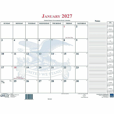 Unicor Blotter Style Monthly Calendar Pad (6648794)