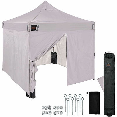 ergodyne Heavy-Duty Pop-Up Tent Enclosed Kit - 10ft x 10ft (12963)