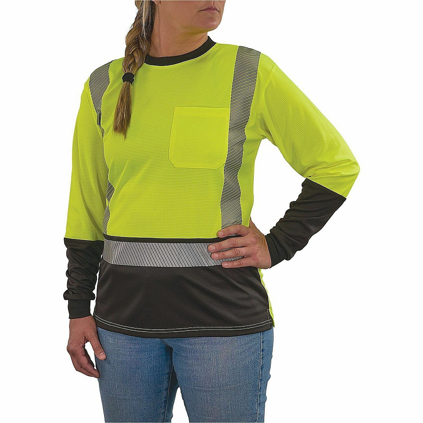 ergodyne GloWear 8278BK Womens Hi-Vis Long-Sleeve T-Shirt (22337)