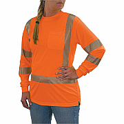 ergodyne Women's Performance Hi-Vis Long Sleeve T-Shirt - Type R, Class 3 (22365)