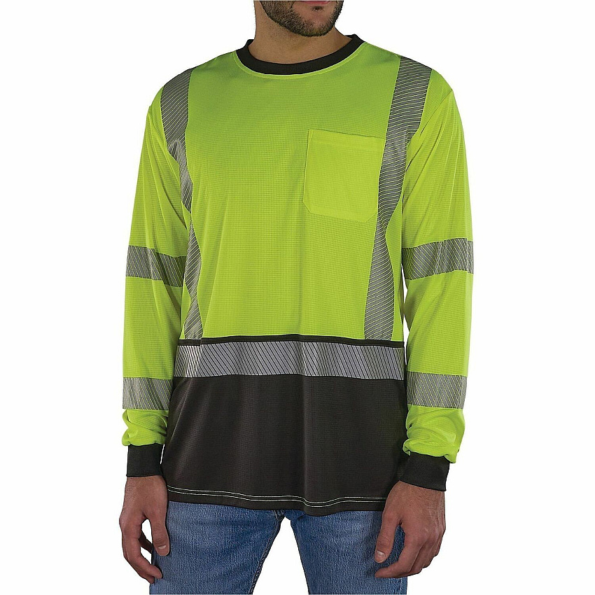 ergodyne GloWear 8371BK Hi-Vis Long-Sleeve T-Shirt (22299)