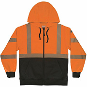 ergodyne GloWear 8318BK Hi-Vis Hooded Zip-Up Sweatshirt (23075)