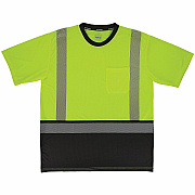 ergodyne Performance Hi-Vis T-Shirt - Type R, Class 2, Black Bottom (22278)