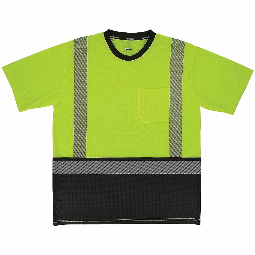 ergodyne Performance Hi-Vis T-Shirt - Type R, Class 2, Black Bottom (22274)