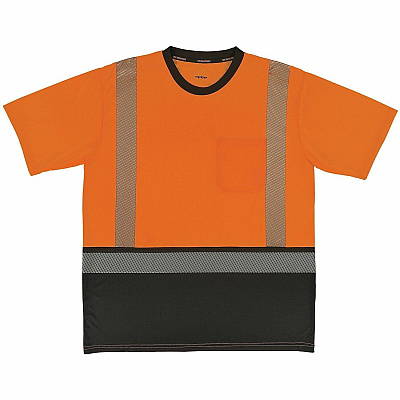 ergodyne Performance Hi-Vis T-Shirt - Type R, Class 2, Black Bottom (22283)