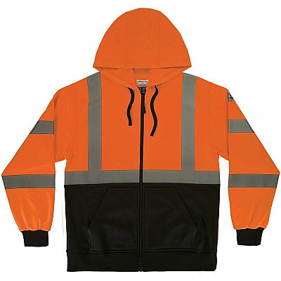 ergodyne GloWear 8312BK Essential Hi-Vis Hooded Zip-Up (22943)