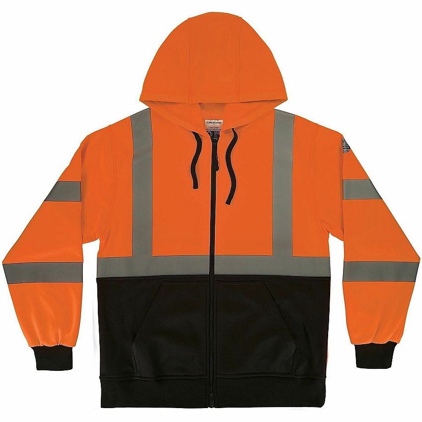 ergodyne GloWear 8312BK Essential Hi-Vis Hooded Zip-Up (22943)