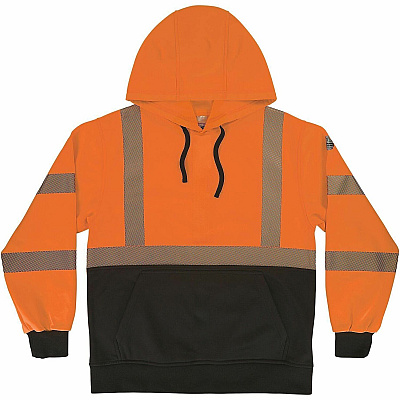 ergodyne GloWear 8317BK Performance Hi-Vis Hooded Sweatshirt (22986)