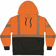 ergodyne GloWear 8317BK Performance Hi-Vis Hooded Sweatshirt (22987)