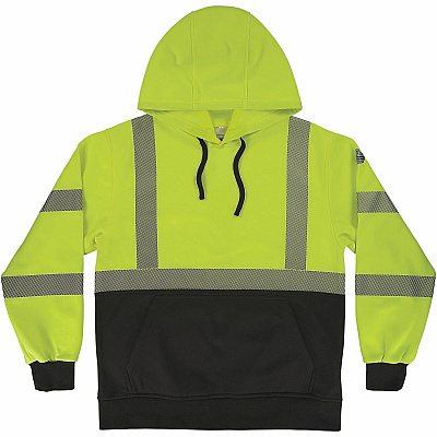 ergodyne GloWear 8317BK Performance Hi-Vis Hooded Sweatshirt (22976)