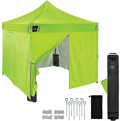 ergodyne Heavy-Duty Pop-Up Tent Enclosed Kit - 10ft x 10ft (12961)