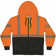 ergodyne GloWear 8318BK Hi-Vis Hooded Zip-Up Sweatshirt (23073)