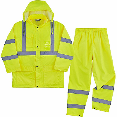ergodyne GloWear 8376K Hi-Vis Rain Suit Kits (25439)