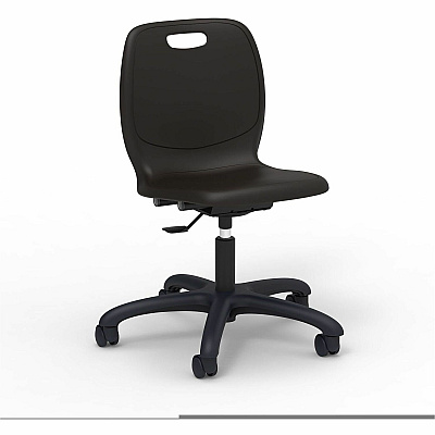 Lorell League Adjustable-Height Task Chairs (83093BKPL)