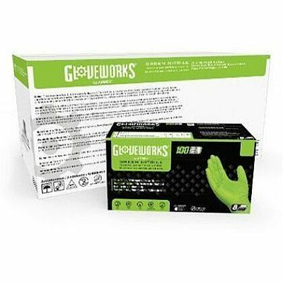 GloveWorks by AMMEX GloveWorks by AMMEX Industrial RDT Powder-Free Nitrile Gloves (GWGN49100)