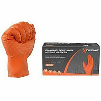 Ammex Xtreme Industrial Orange Powder-Free Nitrile Gloves (XODN49100)