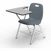 Lorell League Student Chair-Desk Combos with Tablet Arm (99907GYPL)