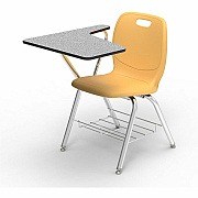 Lorell League Student Chair-Desk Combos with Tablet Arm (99907YWPL)