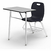 Lorell League Student Desk-Chair Combo (99908BKPL)