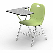Lorell League Student Chair-Desk Combos with Tablet Arm (99907GNPL)
