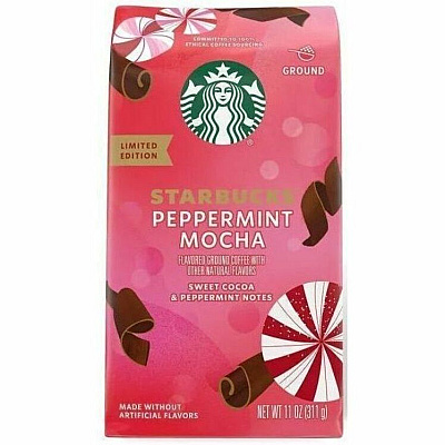 Starbucks K-Cup, Ground Peppermint Mocha Flavored Coffee (42734)