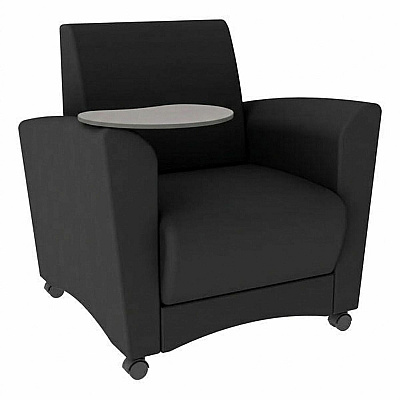 Learniture Shapes Series II Common Area Chair w/Tablet Arm (LNT1601BKCS)