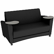 Learniture Common Area Sofa with Tablet Arms (LNT1701BKCS)