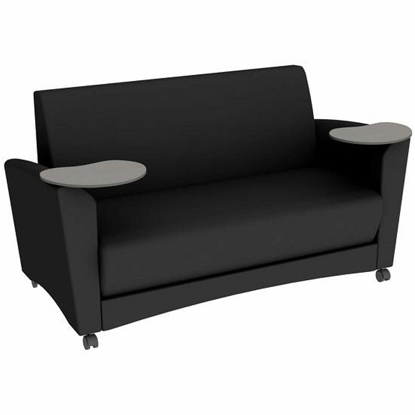 Learniture Common Area Sofa with Tablet Arms (LNT1701BKCS)
