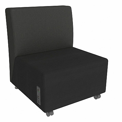 Learniture Shapes Series II Chair w/Charging Ports (LNT1022BKA)