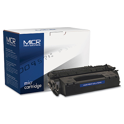 MICR Print Solutions Compatible Q7553X(M) (MCR53XM) High-Yield MICR Toner, 7,000 Page-Yield, Black