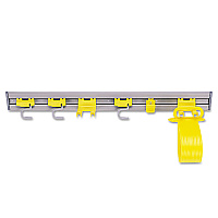Rubbermaid Commercial Closet Organizer/Tool Holder, 34w x 3.25d x 4.25h, Gray (RCP199300GY)