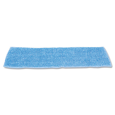 Rubbermaid Commercial Economy Wet Mopping Pad, Microfiber, 18", Blue (RCPQ409BLUEA)