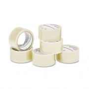 AbilityOne 7510015796871 SKILCRAFT Economy Package Sealing Tape, 3" Core, 2" x 55 yds, Clear, 6/Pack