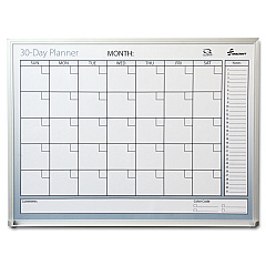 AbilityOne 7520012239896, SKILCRAFT Dry Erase 30-Day Planner, 36 x 24, White Surface, Aluminum Frame
