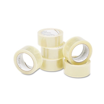 AbilityOne 7510015796874 SKILCRAFT Commercial Package Sealing Tape, 3" Core, 2" x 55 yds, Clear, 6/Pack