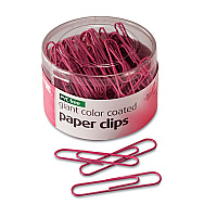 Officemate Pink Coated Paper Clips, Giant, PET-Coated, Pink, 80/Pack (OIC08908)