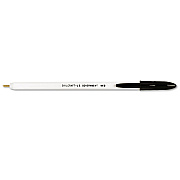 AbilityOne 7520010589978, SKILCRAFT Ballpoint Pen, Stick, Medium 1 mm, Black Ink, White Barrel, Dozen