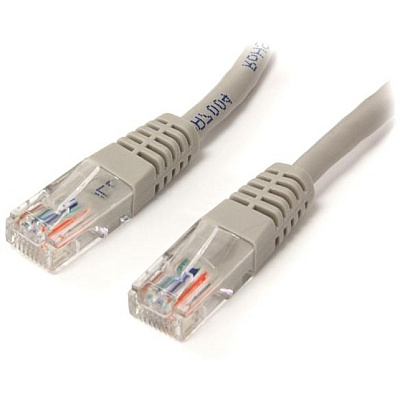 StarTech 1ft Gray Molded Cat5e Utp Patch Cable (M45PATCH1GR)