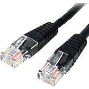 StarTech 25ft Black Molded Cat5e Utp Patch Cable (M45PATCH25BK)