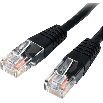 StarTech 50ft Black Molded Cat5e Utp Patch Cable (M45PATCH50BK)