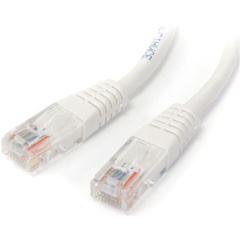 StarTech 25 Ft White Molded Cat5e Utp Patch Cable (M45PATCH25WH)