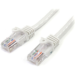StarTech 15ft White Snagless Cat5 Utp Patch Cable (45PATCH15WH)