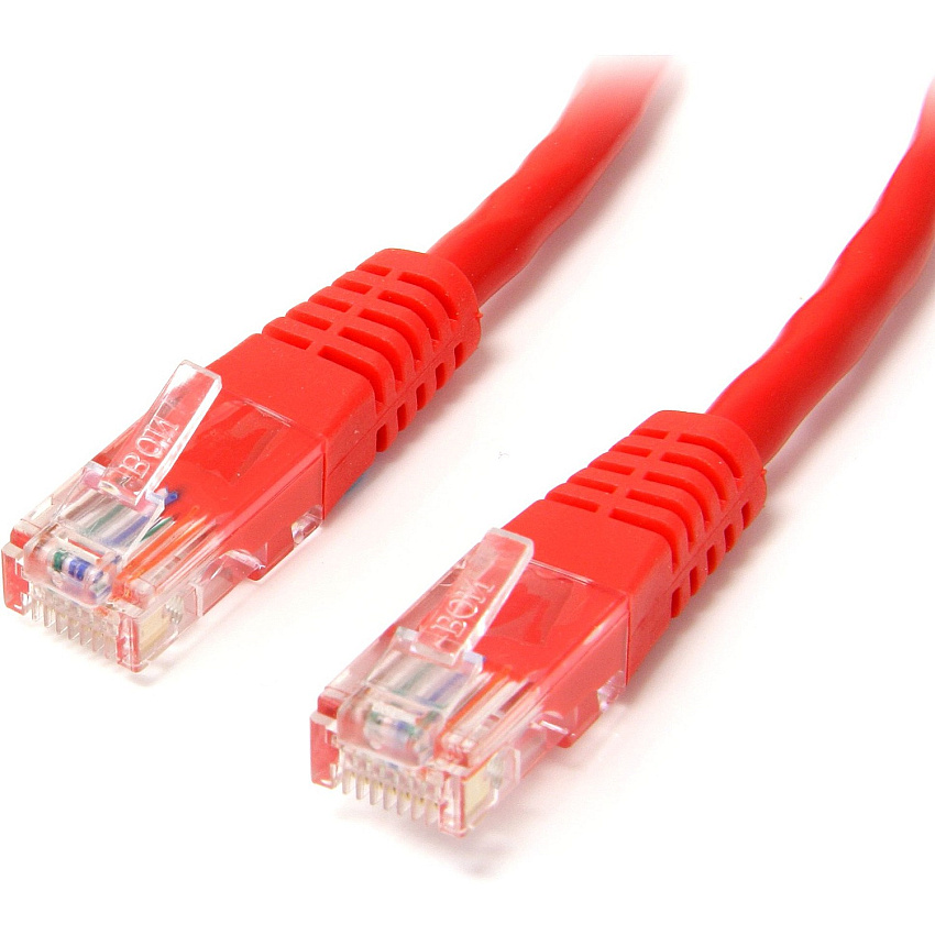 StarTech 15ft Red Molded Cat5e Utp Patch Cable (M45PATCH15RD)