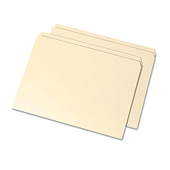 AbilityOne 7530015833821, SKILCRAFT Manila Interior Height Folders, Straight Tabs, Letter Size, Manila, 100/Box