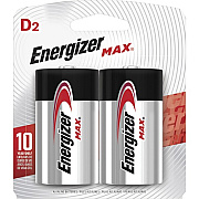 Energizer MAX Alkaline D Batteries, 2 Pack (EVEE95BP2)