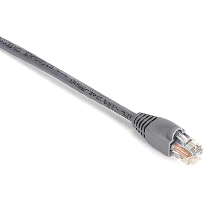 Black Box Cat5e 350-mhz Snagless Stranded Ethernet Patch Cable - Unshielded (utp), Cm Pvc (rj45 M/m), Gray, 1-ft. (0.3-m) (EVNSL800001)