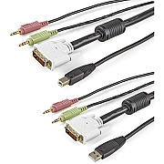 StarTech 6 Ft 4-in-1 Usb Dvi Kvm Cable With Audio (USBDVI4N1A6)
