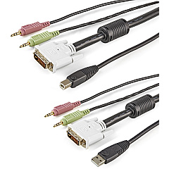 StarTech 6 Ft 4-in-1 Usb Dvi Kvm Cable With Audio (USBDVI4N1A6)