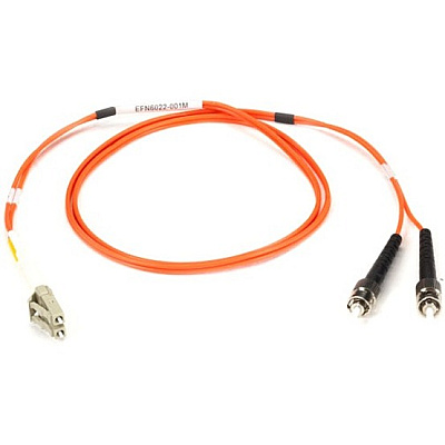 Black Box Om2 50/125 Multimode Fiber Optic Patch Cable - Ofnr Pvc, St To Lc, Orange, 2-m (6.5-ft.) (EFN6022002M)